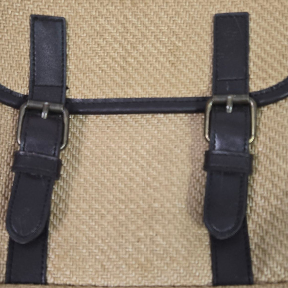 Gap Vintage Backpack Bag Tan Beige Straw Raffia Pockets Rucksack Adjustable Soft main image 10